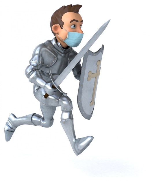 Knight animation with a mask