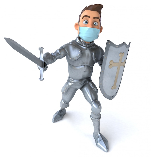 Photo knight animation with a mask