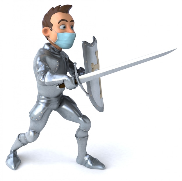 Photo knight animation with a mask