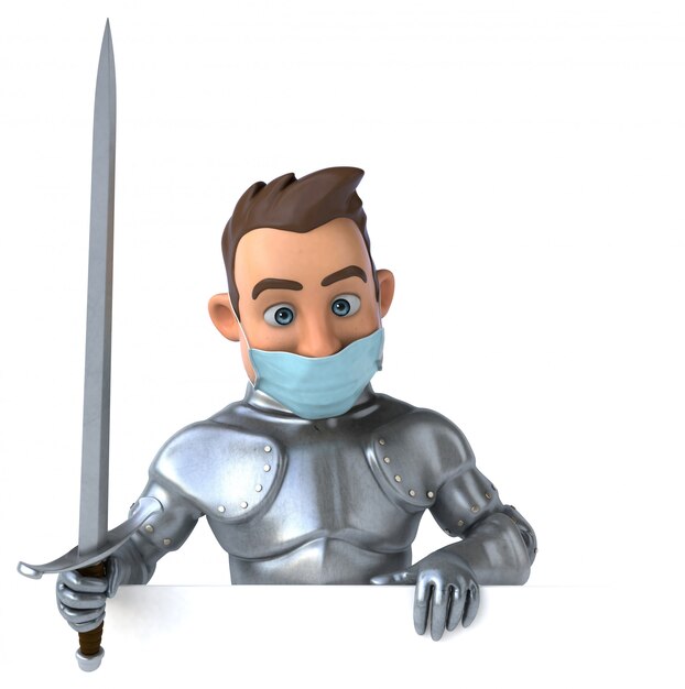 Knight animation with a mask