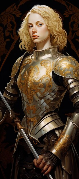 a knight in a armour by person