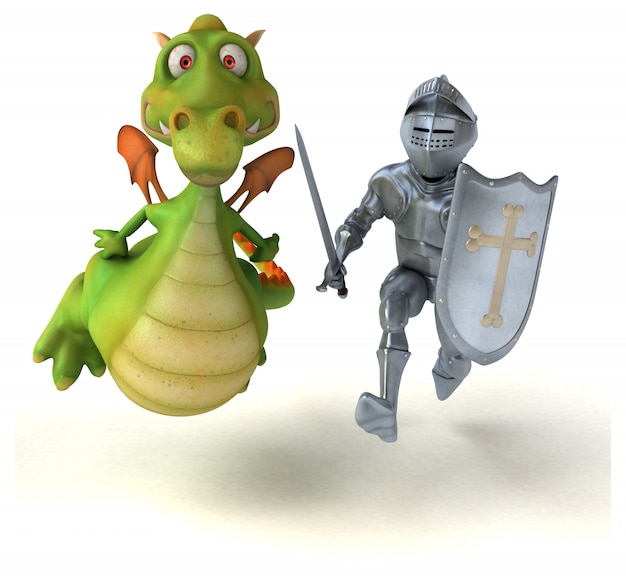 Knight and dragon animation