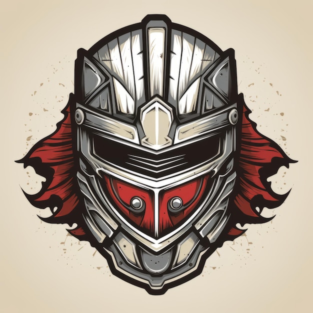 Knight Head Motocross Helmet Graphics Pack Woodcut Style