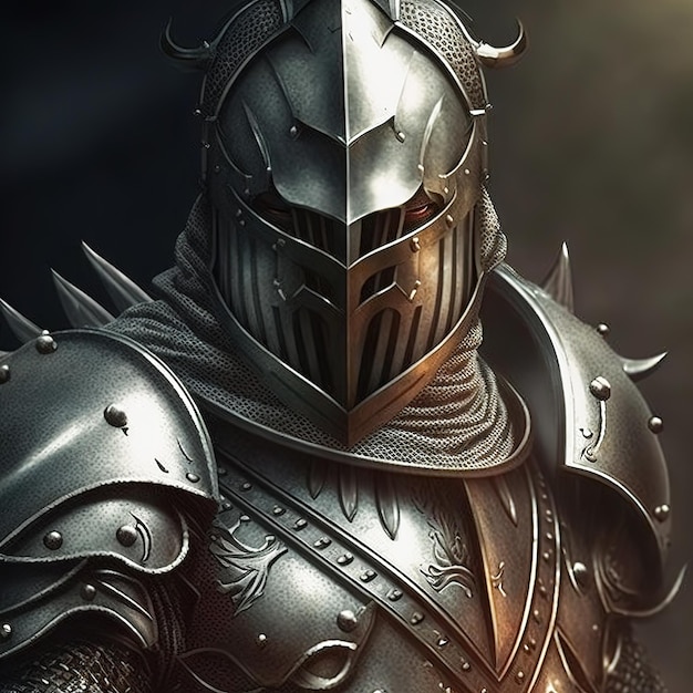 A knight in iron armor