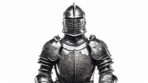 A knight's armor with the number 5 on it.