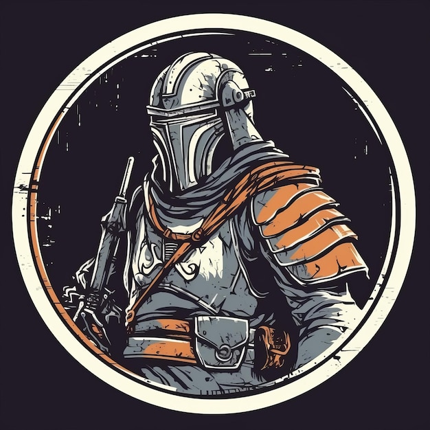knight vector design for t shirt clipping mask