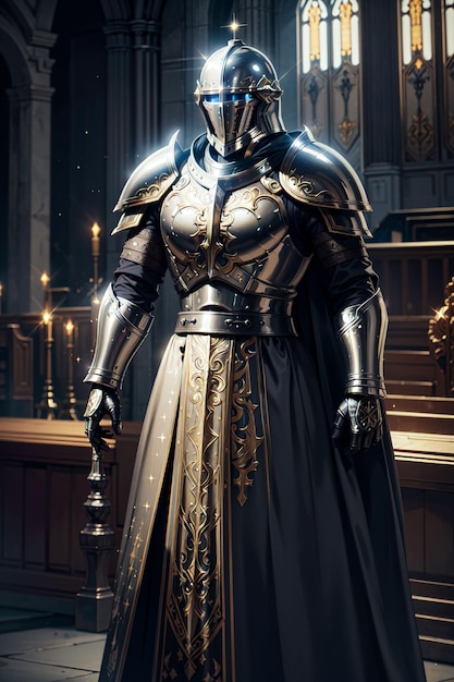 knight with gold armor