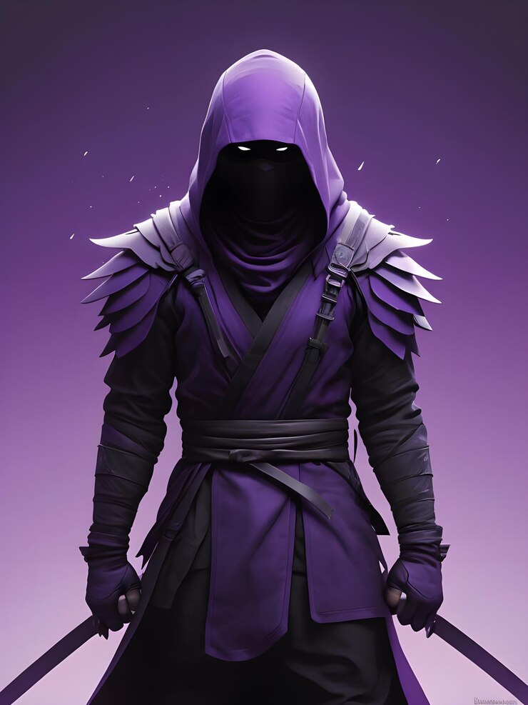 Photo a knight with a sword and a purple background