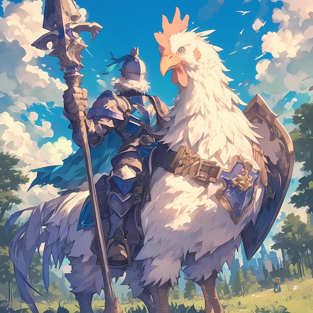 A Knights Unlikely Companion A Chicken on a Quest
