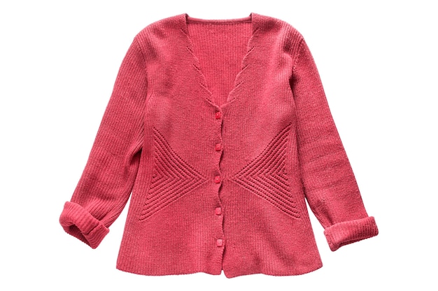 Knit cardigan isolated