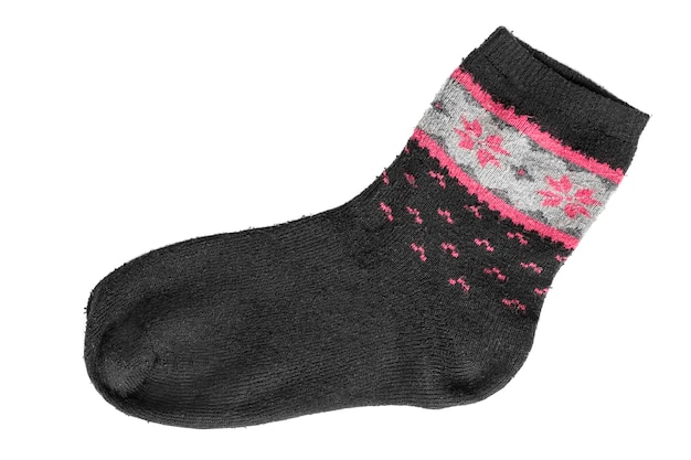 Knit sock isolated