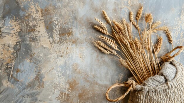 Knitted Bag With Wheat