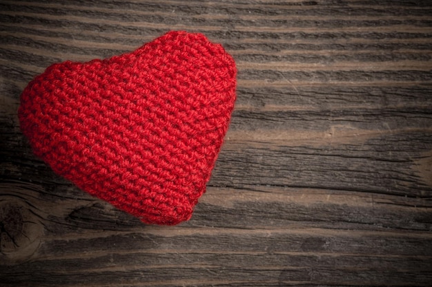 Knitted heart