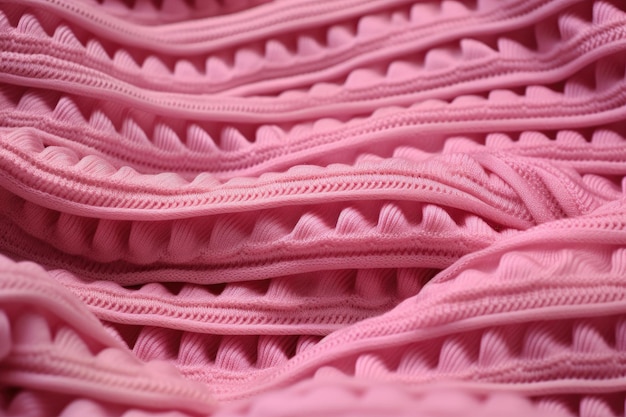 Knitted pink fabric with a pearl knitting pattern