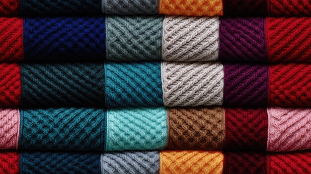 사진 다양한 색의 뜨개질 양털 스웨터 seamless pattern seamless wallpaper