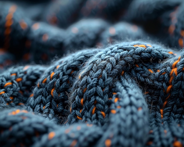 Knitted wool texture in closeup