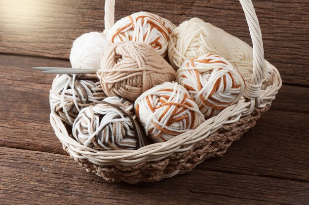 Knitting wool yarn