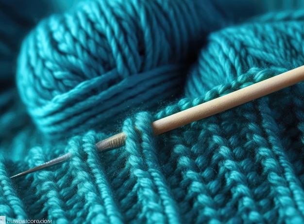 Knitting yarn balls and needles on a WHITE background