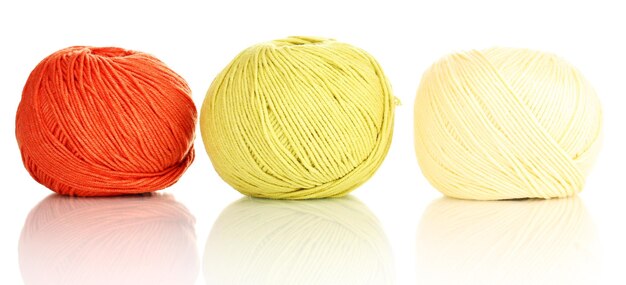 Photo knitting yarn isolated on white