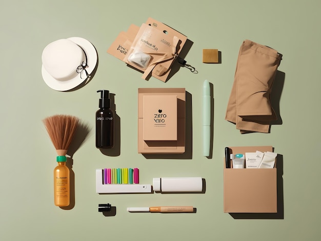 Knolling of Zero waste selfcare kit