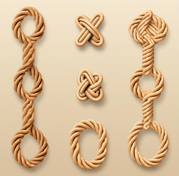 knotted rope design illustration collection