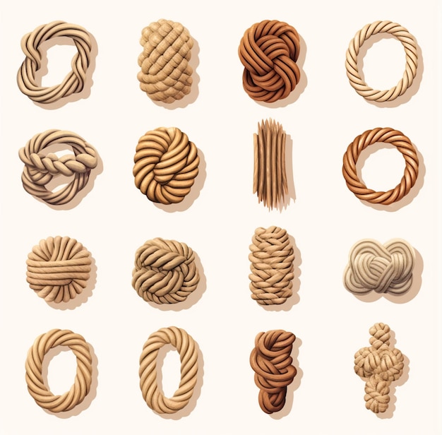 knotted rope design illustration collection