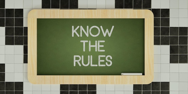 Know the rules concept.