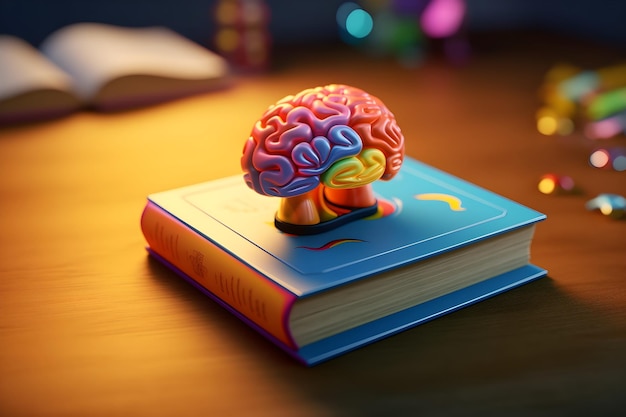 Knowledge and Creativity Unite Colorful Brain Art