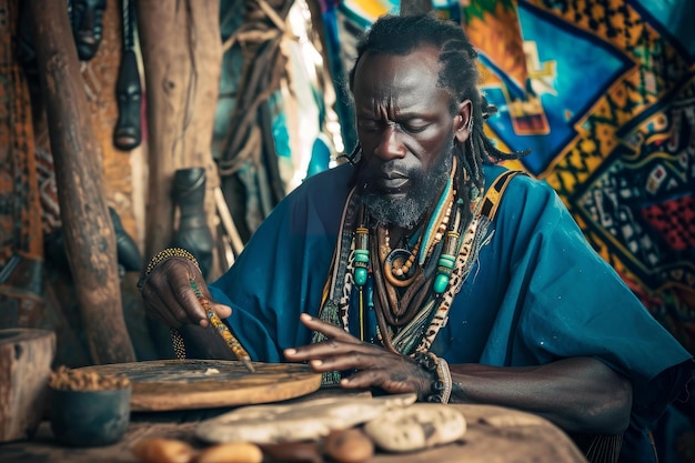 Knowledgeable African shaman Generate Ai