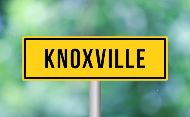 Photo knoxville road sign on blur background
