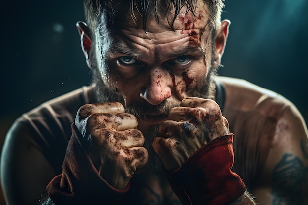 Knuckle Boxer's Hands in Detail ai generated art