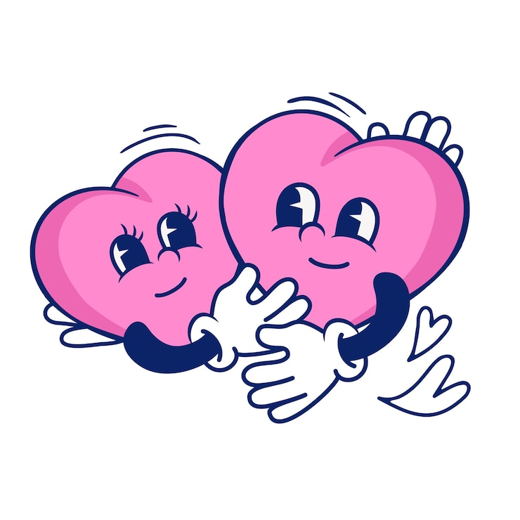 Foto knuffelende harten png liefdesillustratie transparante achtergrond