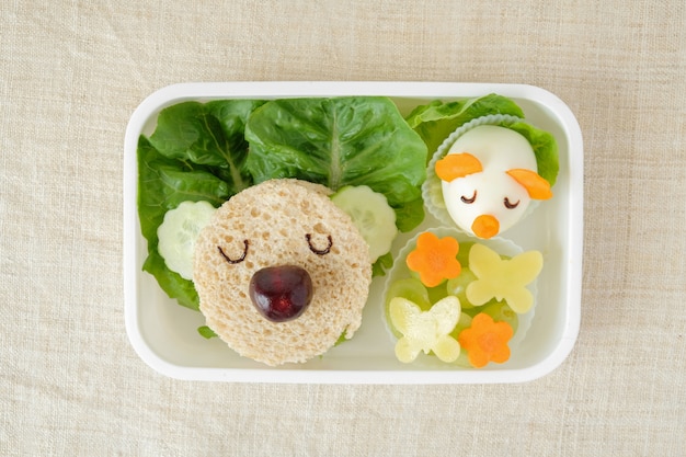 Koala beer lunchbox, leuke voedselkunst voor kinderen