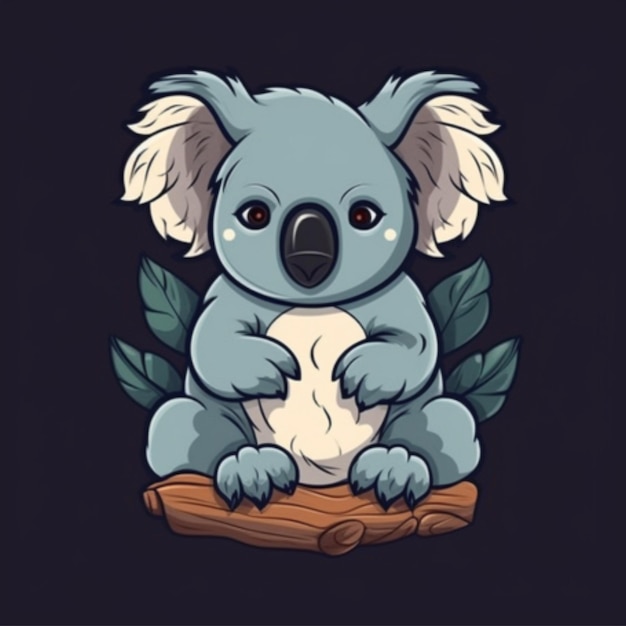Koala cartoon logo 3