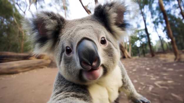 Koala die selfies maakt waar je van gaat glimlachen Gekke dieren die schattige selfies hebben gemaakt