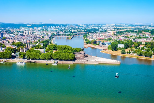 Koblenz city skyline in Germany