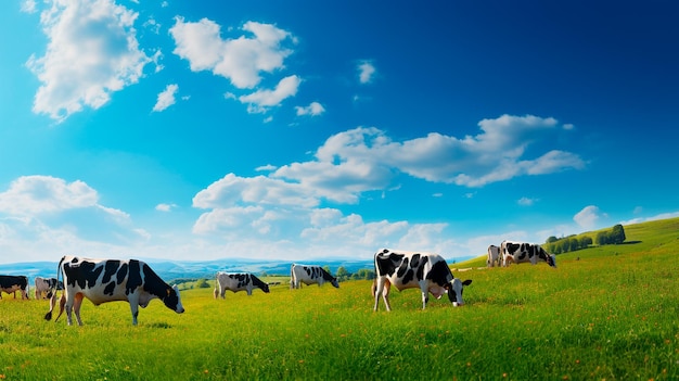 koeien in een groen veld