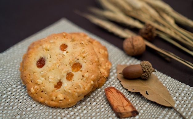 Koekje op tafel, huisgemaakt dessert, bakkerij