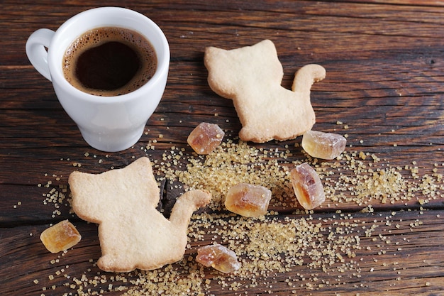 Foto koekjes en koffie.