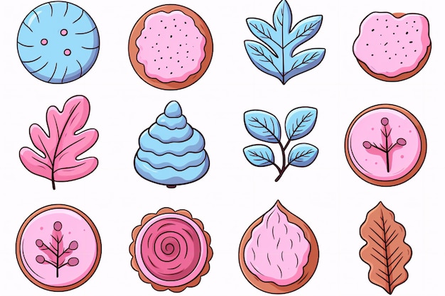 Koekjes Herfst Doodle stickers