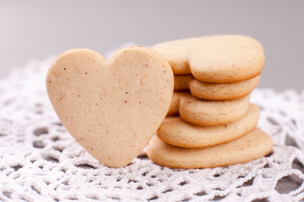 Koekjes in de vorm van een hart