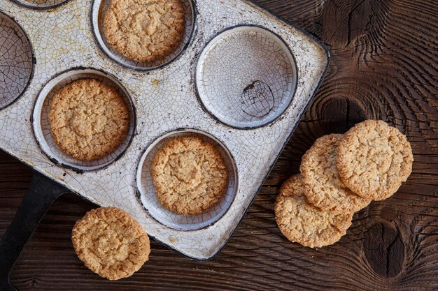 Koekjes in een koekenpan Rustieke stijl