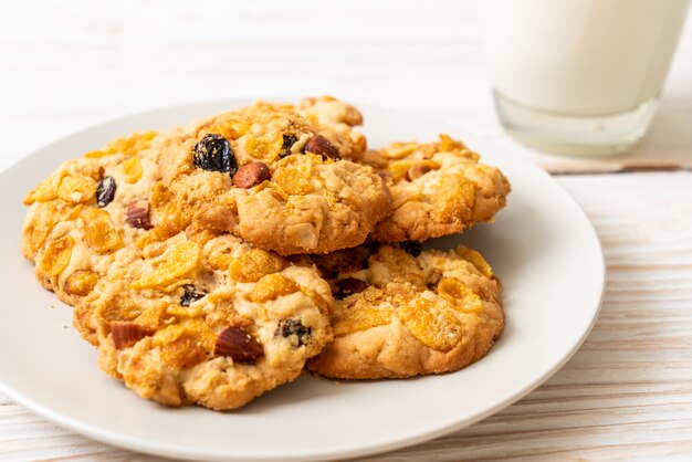 koekjes met cornflake rozijn en amandelen