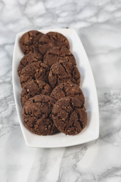 koekjes met donkere chocoladeschilfers