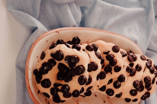 Koekjes met donkere chocoladeschilfers