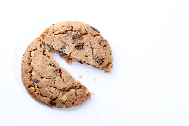 Koekjes op witte achtergrond