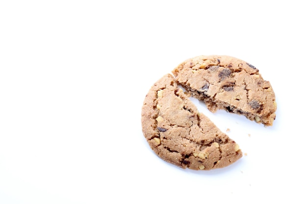 Koekjes op witte achtergrond