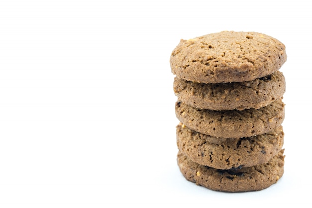 Koekjes op witte achtergrond