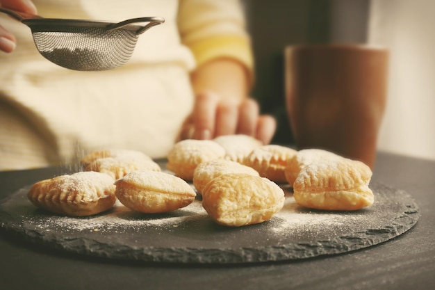 Koekjes poederen