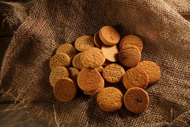 Koekjes van verschillende granen op canvas